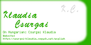 klaudia csurgai business card